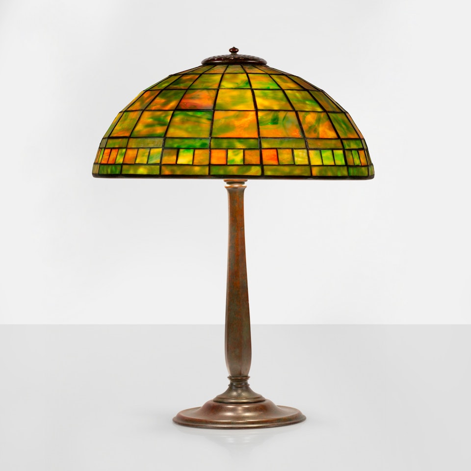 “Geometric" Table Lamp by Tiffany Studios