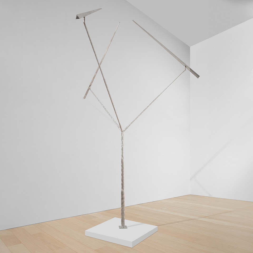 Three Oblique Lines Conical Path III by George Rickey