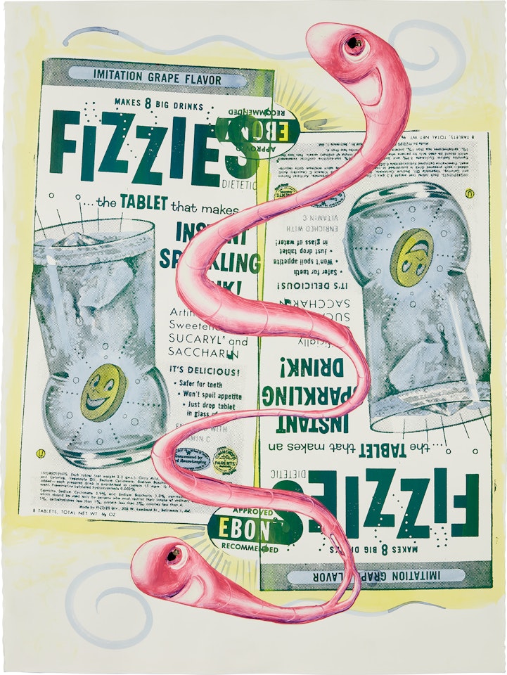Double fizzie worm by Kenny Scharf