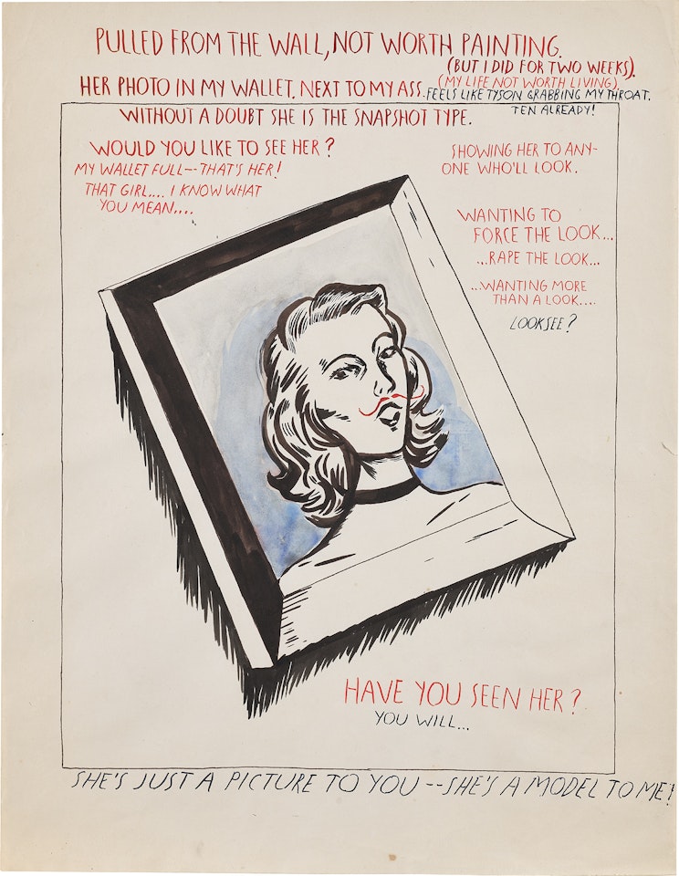 No Title (Pulled from the...) by Raymond Pettibon
