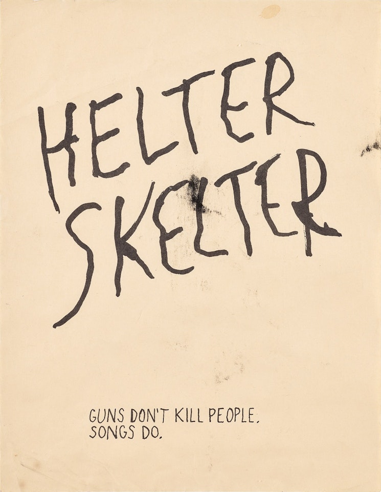 No Title (Helter Skelter guns...) by Raymond Pettibon