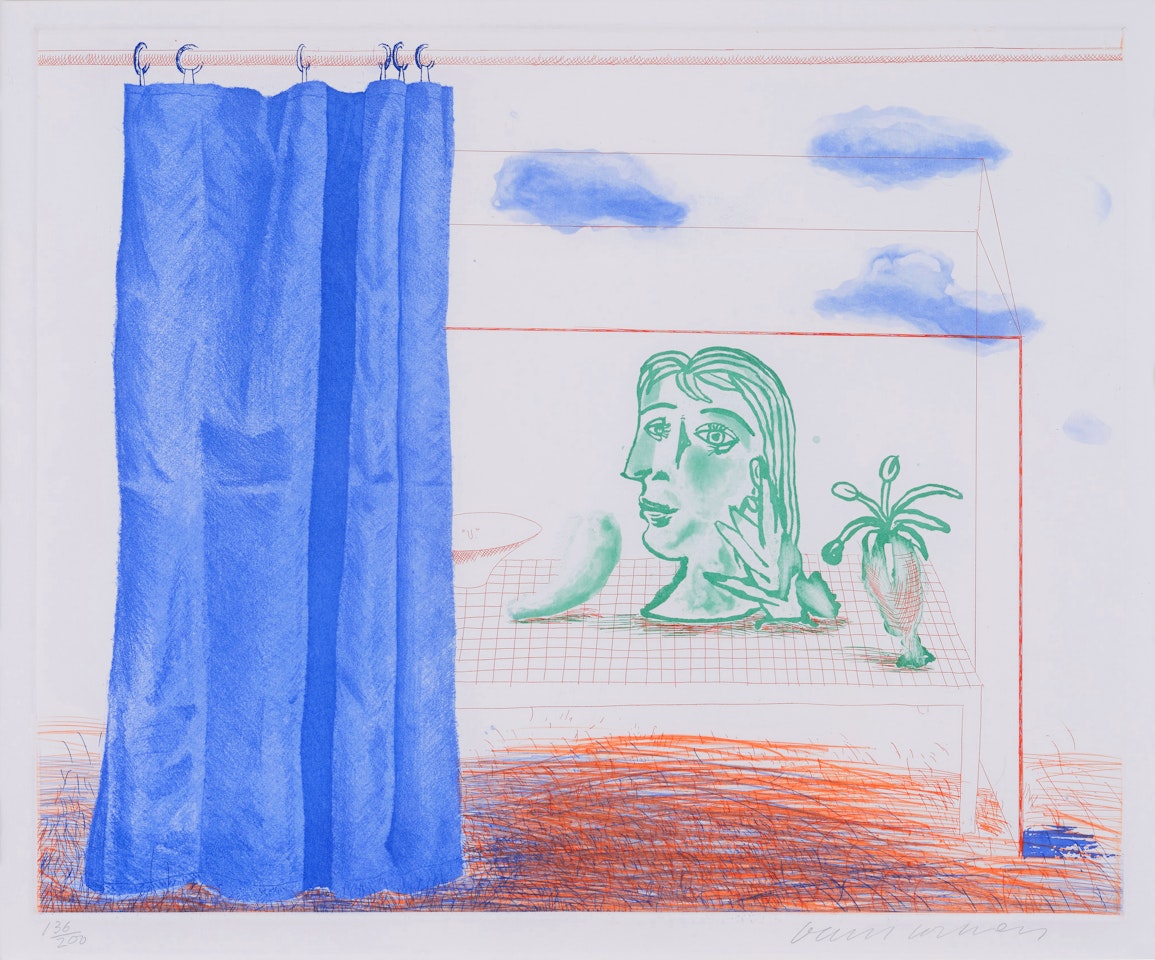 What is this Picasso?, from The Blue Guitar (Scottish Arts Council 218; Museum of Contemporary Art, Tokyo 197) by David Hockney