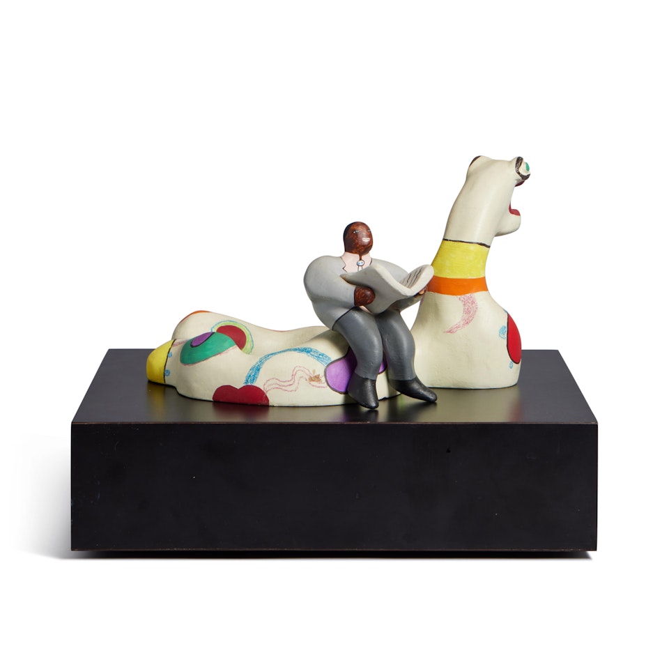 Serpent and Daddy (Homme lisant sur un serpent) by Niki de Saint Phalle