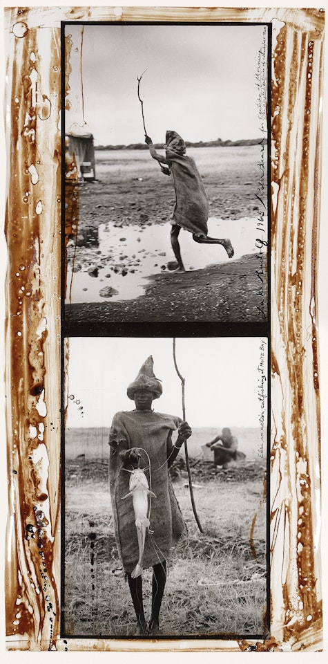 Ebei in Action, Catfishing at Moite Bay, Lake Rudolf by Peter Beard