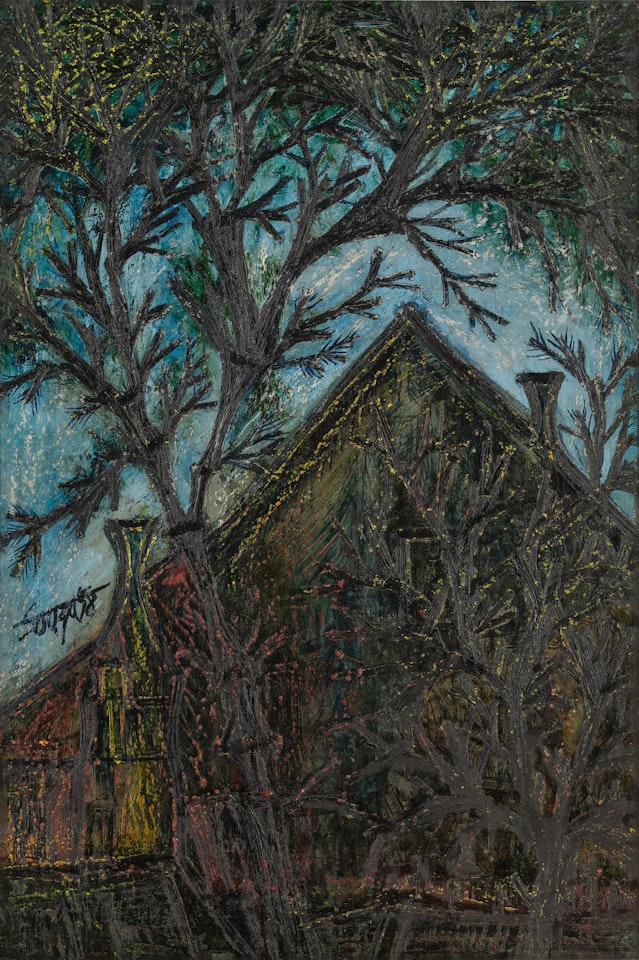 House with Trees by Francis Newton Souza