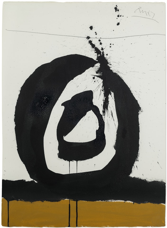 Black with Ochre by Robert Motherwell