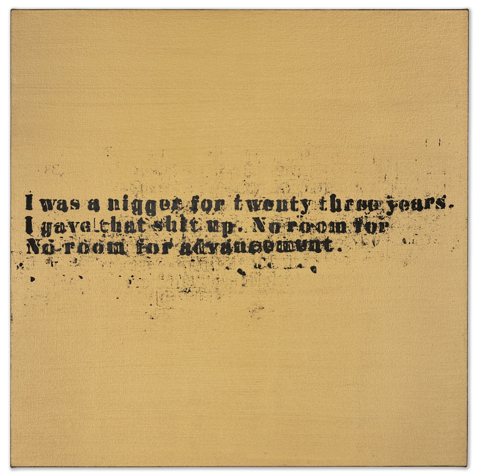 No Room (Gold) #2 by Glenn Ligon