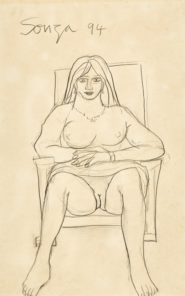 Untitled (Seated Lady) by Francis Newton Souza