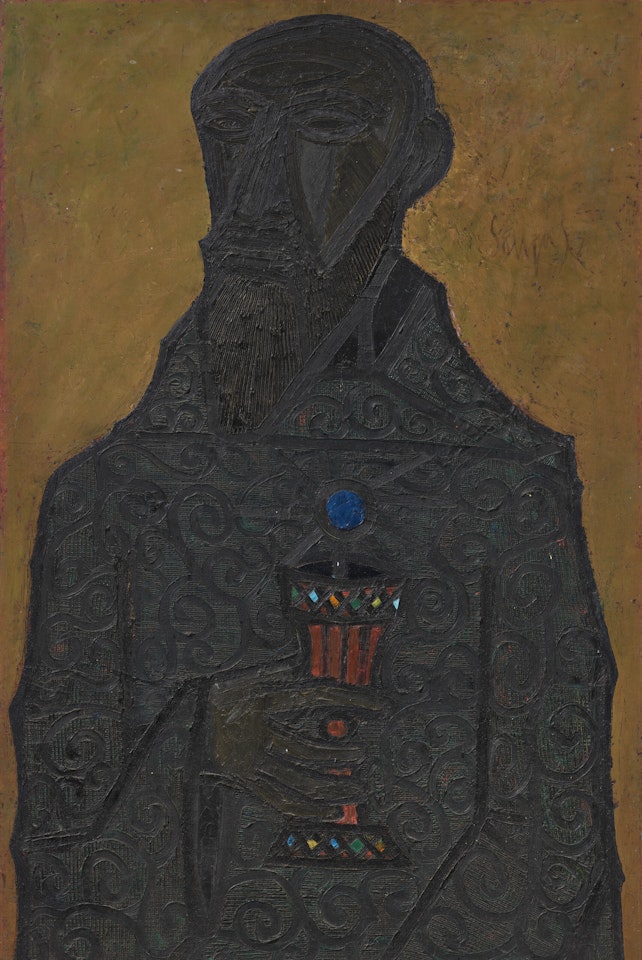 Priest with Chalice by Francis Newton Souza