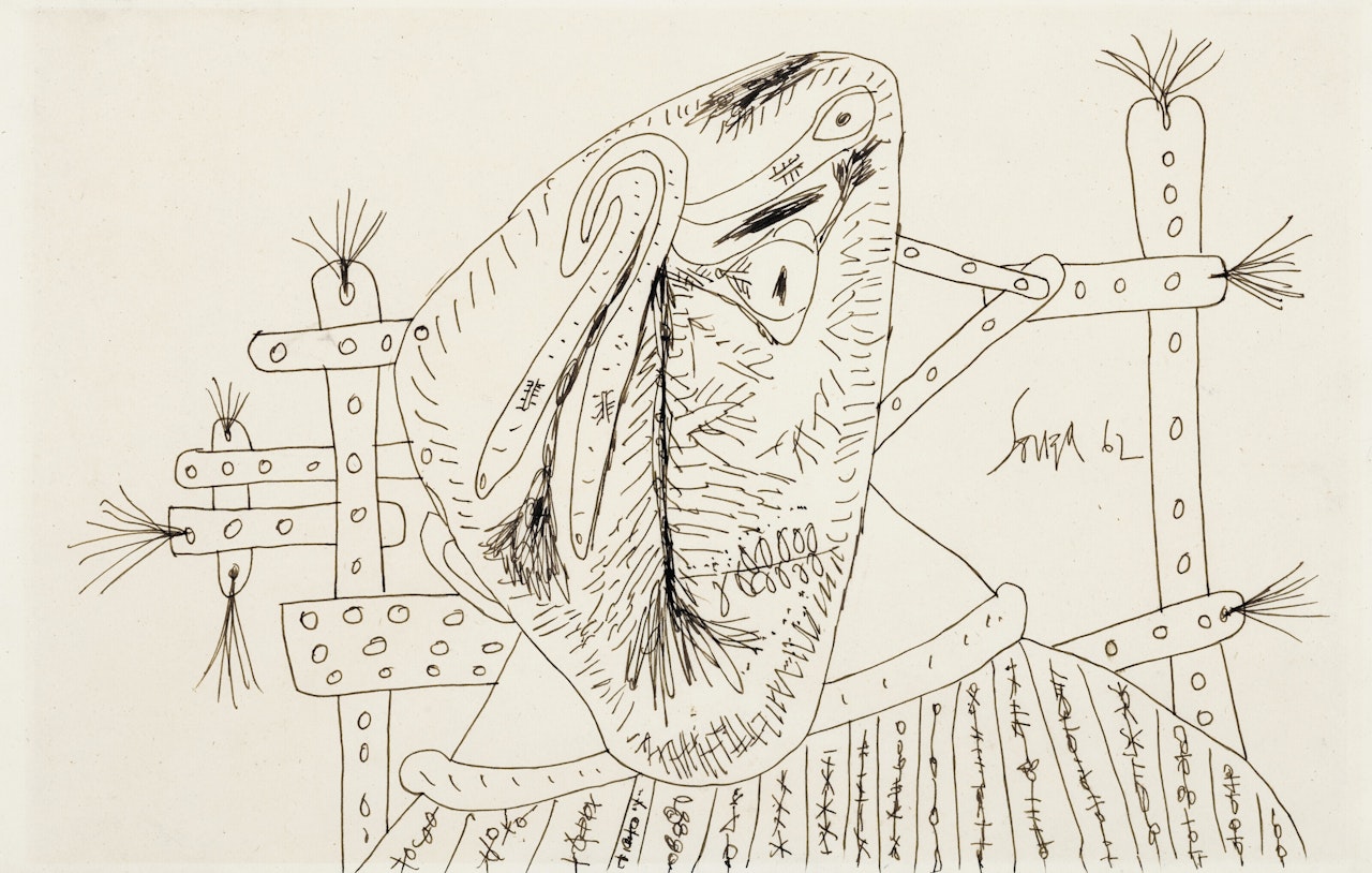 Untitled (Seated Figure in a Tunic) by Francis Newton Souza