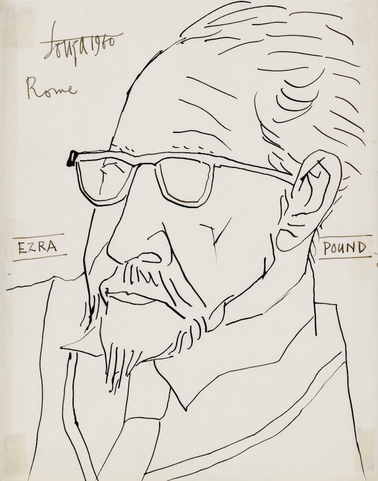 Ezra Pound by Francis Newton Souza