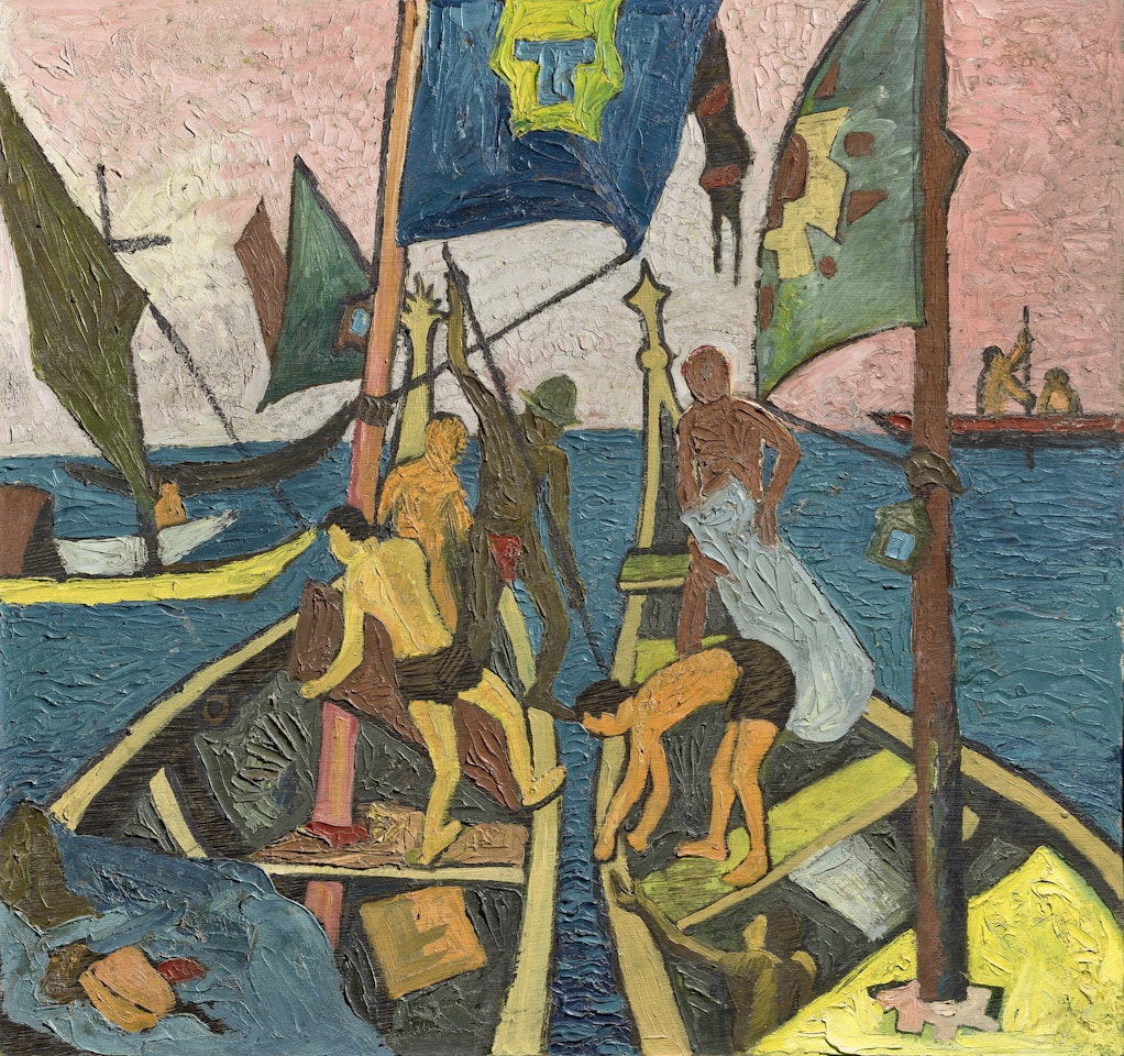 Men in Boats by Francis Newton Souza