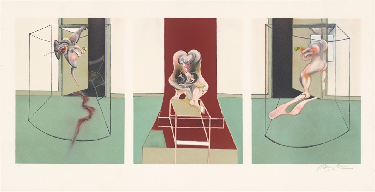 ”Triptych Inspired by the Oresteia of Aeschylus” by Francis Bacon