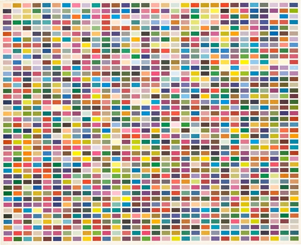 "Farbfelder. Anordnung von 1260 Farben (Gelb-Blau-Rot)" by Gerhard Richter