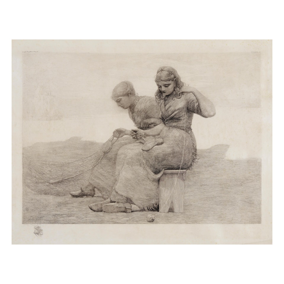 Mending the Tears (Goodrich 97) by Winslow Homer