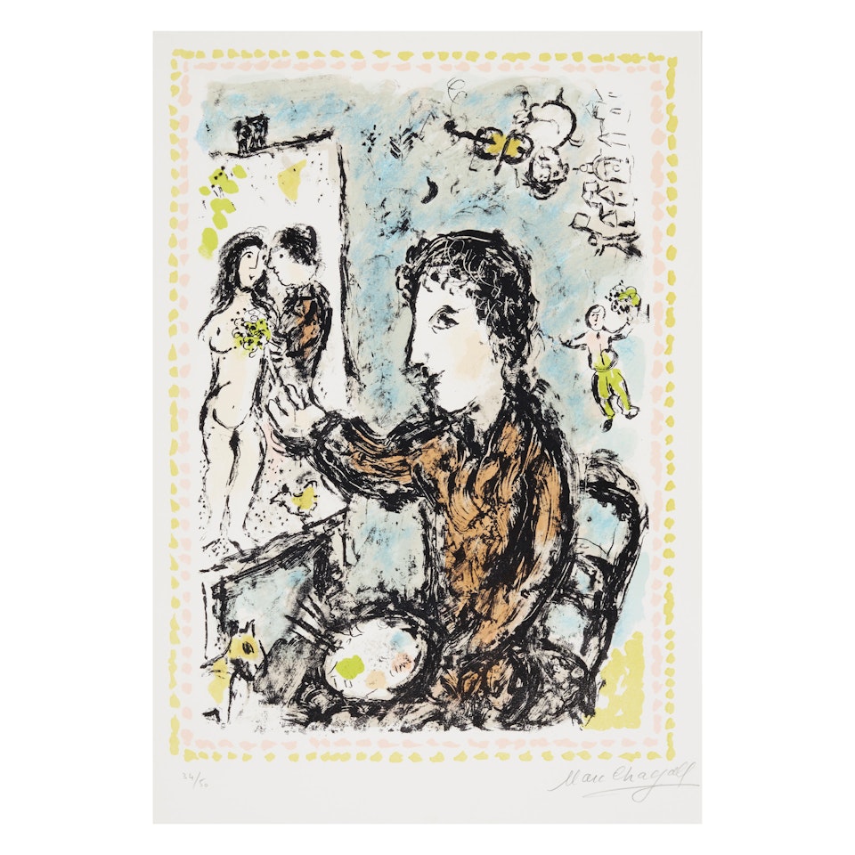 Scène d"Atelier (Mourlot 1002) by Marc Chagall
