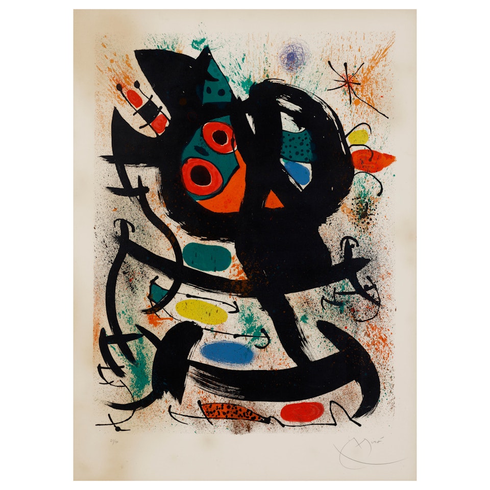 Exhibition at Pasadena Art Museum (Mourlot 622) by Joan Miró