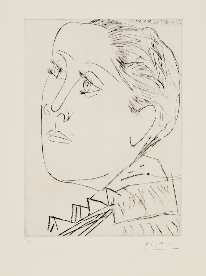 Portrait de Dora Maar au Chignon I (Bloch 291, Baer 611) by Pablo Picasso