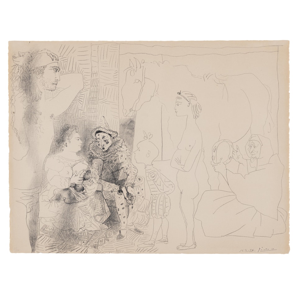 La Famille du Saltimbanque (Bloch 753, Mourlot 249) by Pablo Picasso