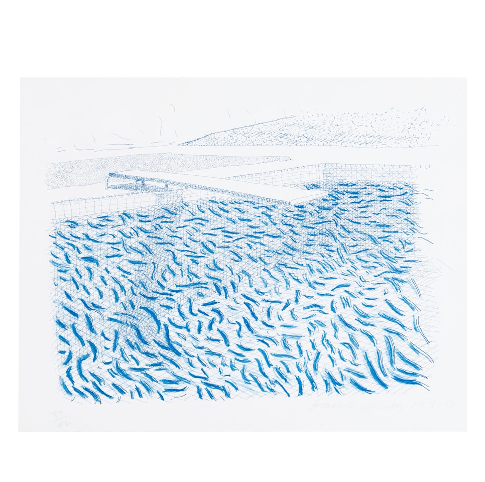 Lithographic Water Made of Lines and Crayon (MCAT 211) by David Hockney