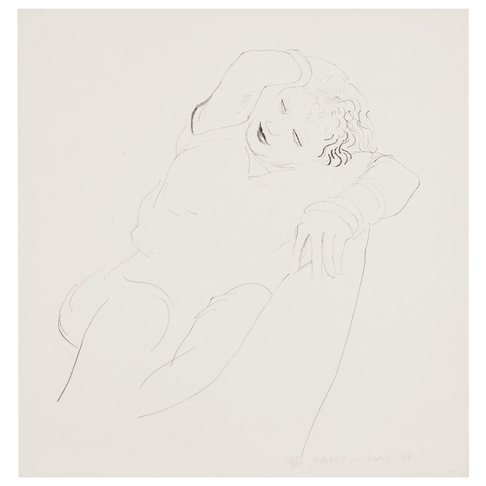 Celia Reclining (MCAT 225, Gemini 838) by David Hockney