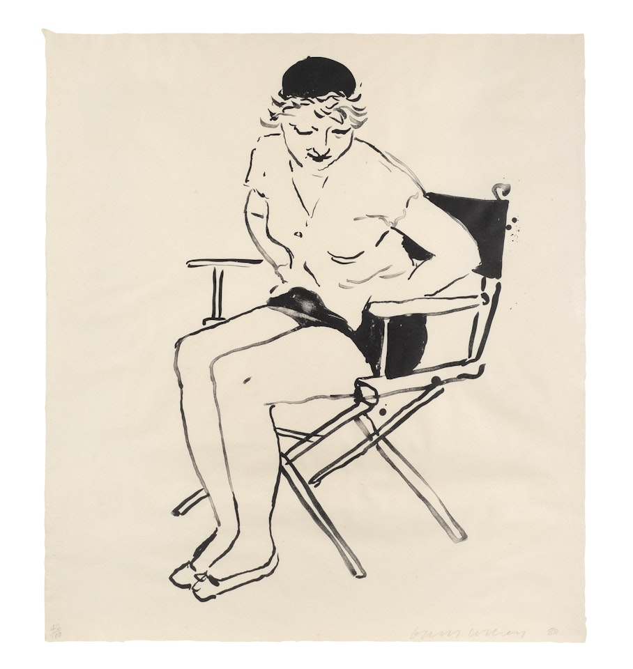 Celia in the Director"s Chair by David Hockney