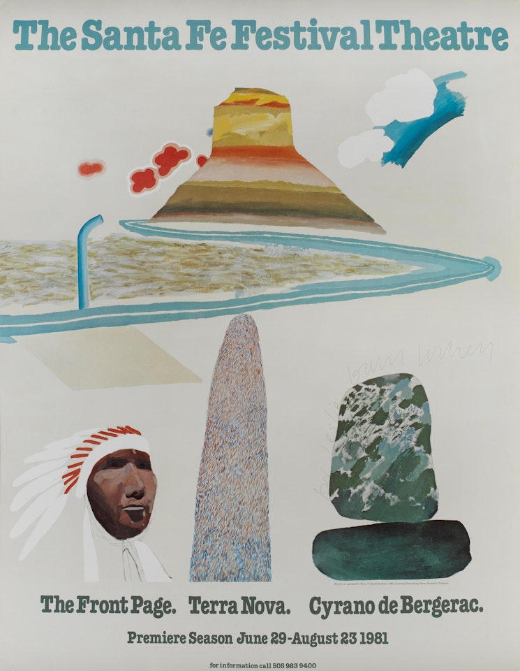 Zeichnungen und Druckgraphik; Santa Fe by David Hockney