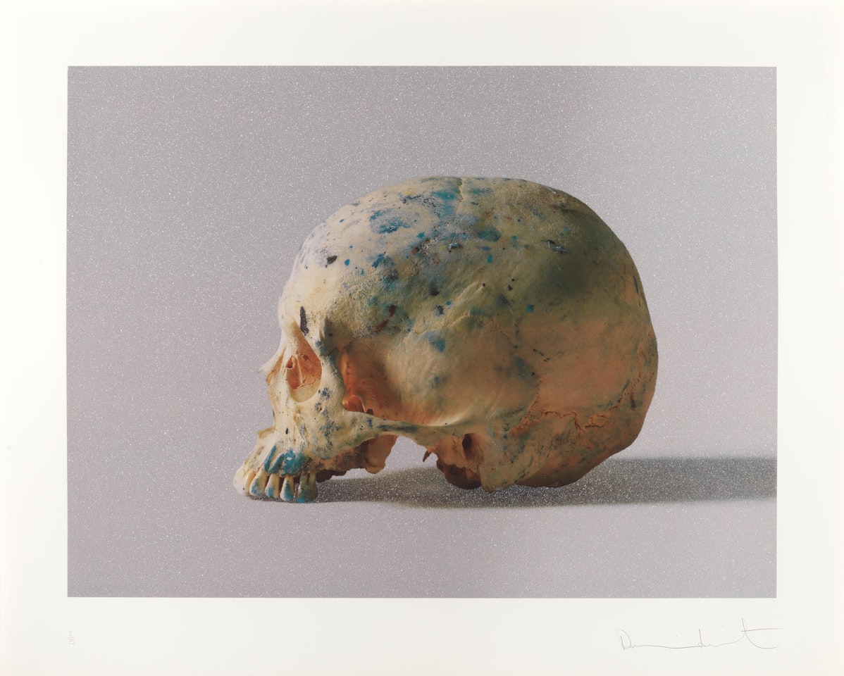 Studio Half Skull, Half Face (with diamond dust) by Damien Hirst
