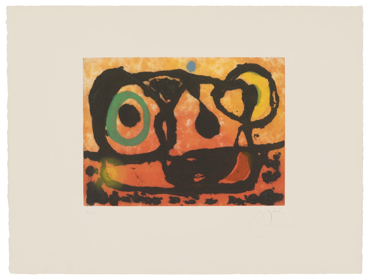 Tête au soleil couchant by Joan Miró
