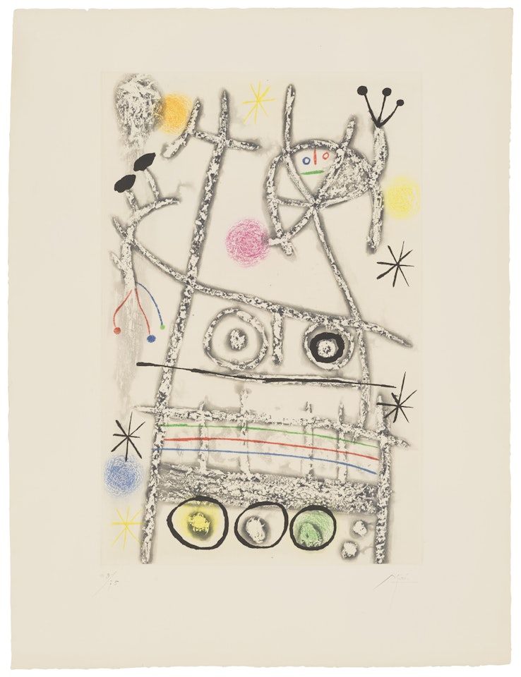 Les Forestiers (gris) by Joan Miró
