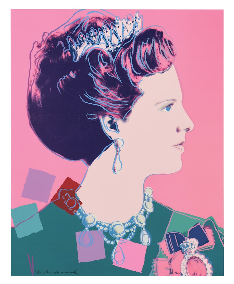 Queen Margarethe II of Denmark, from: Reigning Queens by Andy Warhol