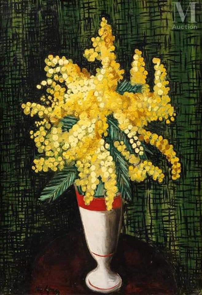 Bouquet of mimosas by Moïse Kisling