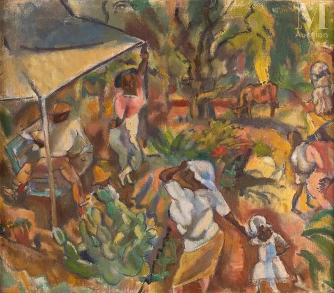 Farmers in Tampa, Florida by Jules Pascin