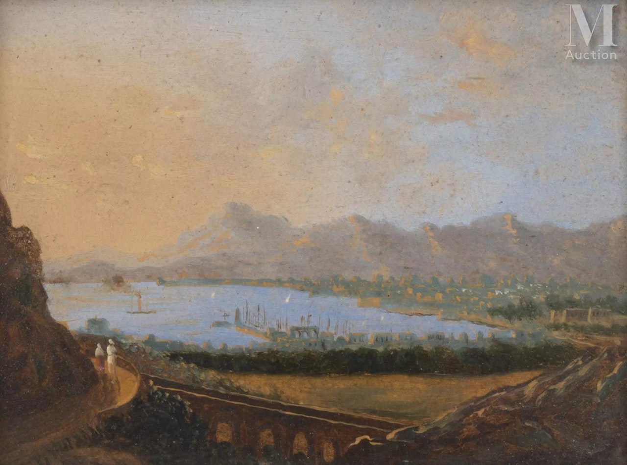 Four views of Naples by Neapolitan School