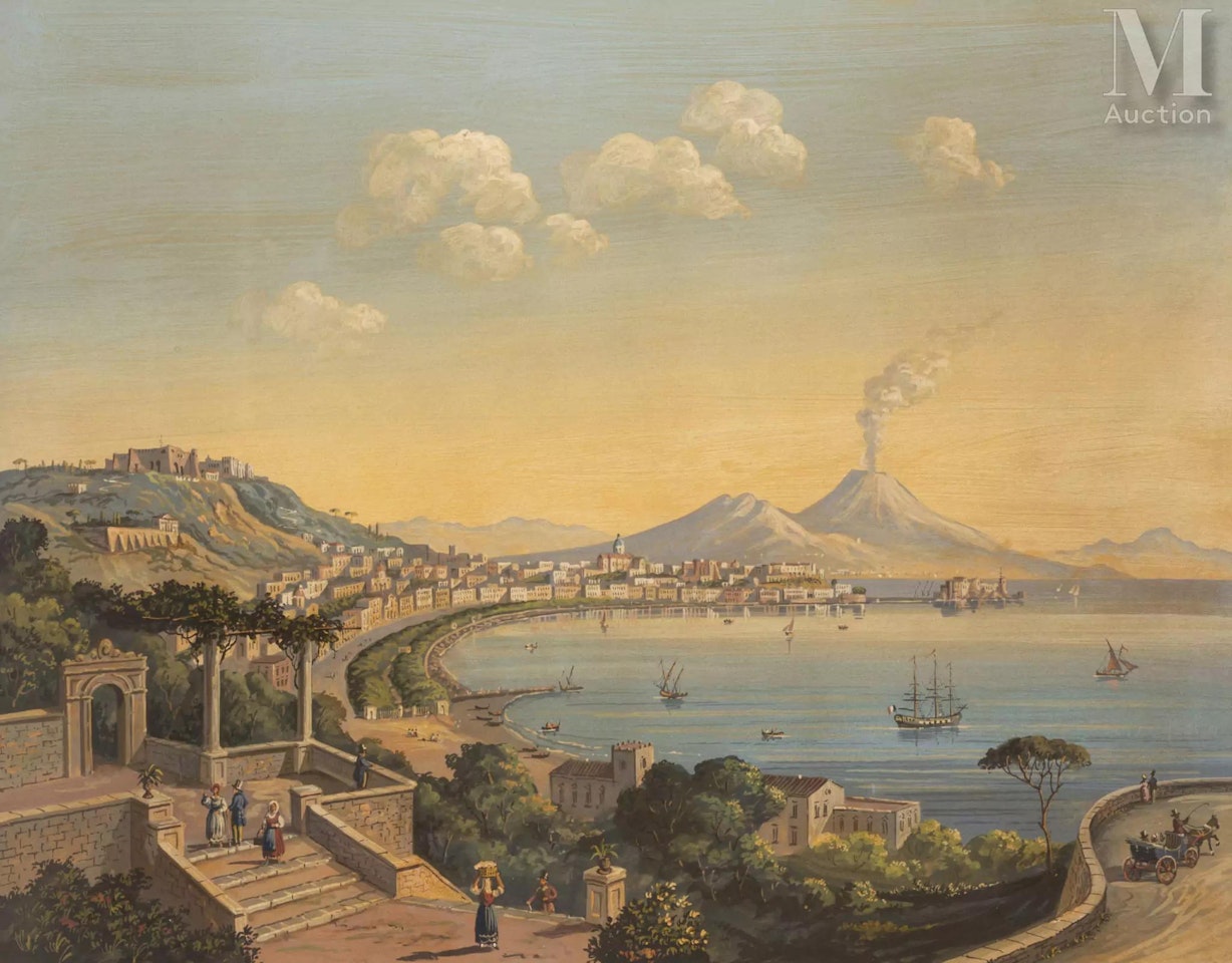 View of the city of Naples by Neapolitan School