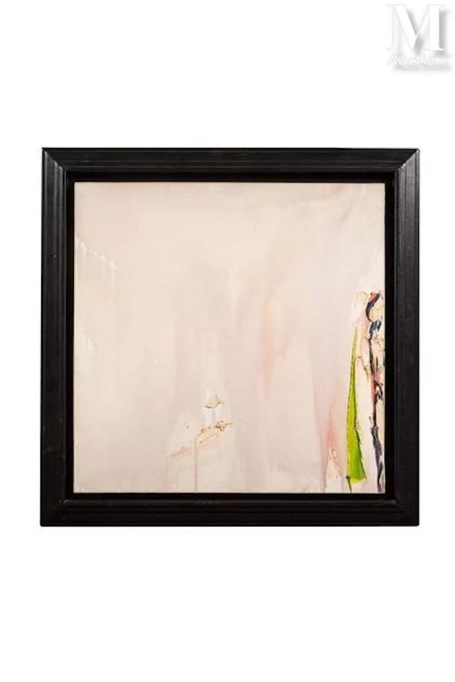 Pale pink winter square of lime trees by Olivier Debre