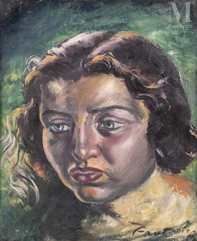 Portrait of a young girl by Jean Fautrier