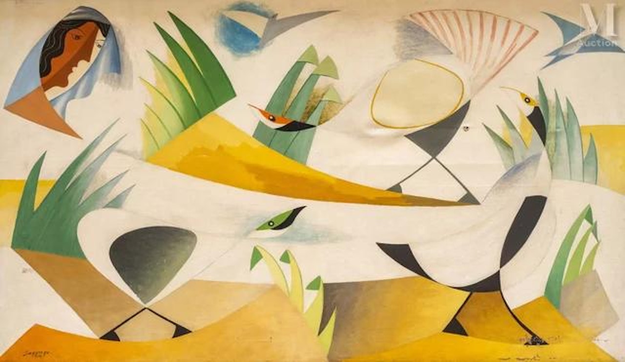 Woman with Birds by Leopold Survage