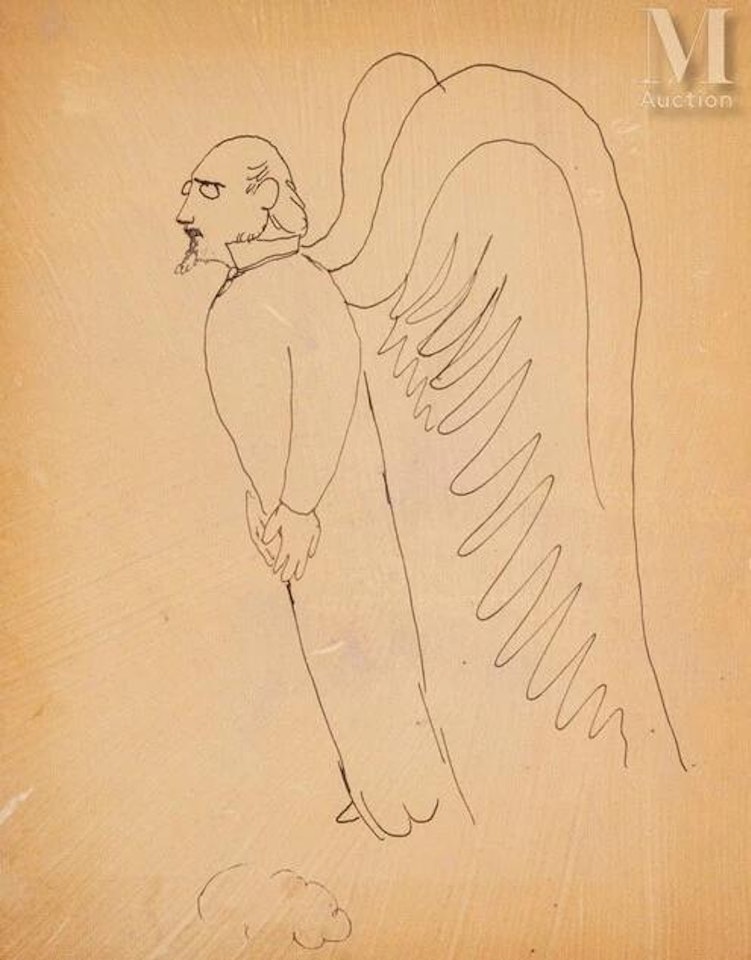 Portrait of Erik Satie as an Angel by Jean Cocteau