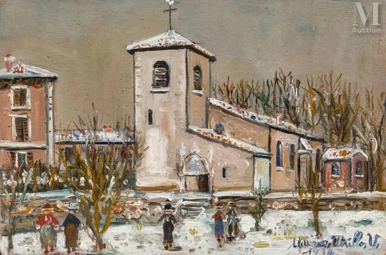 Saint-Bernard Church, in Ain by Maurice Utrillo