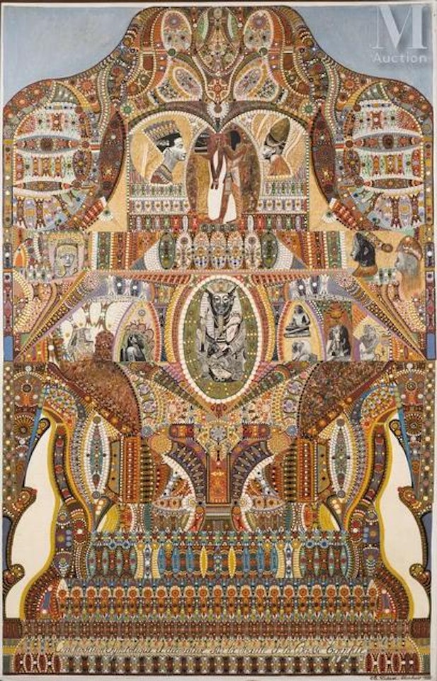 Symbolic and decorative composition on Upper and Lower Egypt by Augustin Lesage