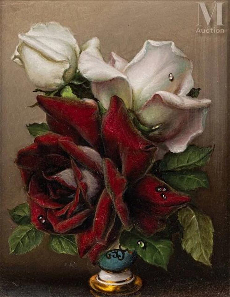 Bouquet of roses with water pearls by Irene Klestova