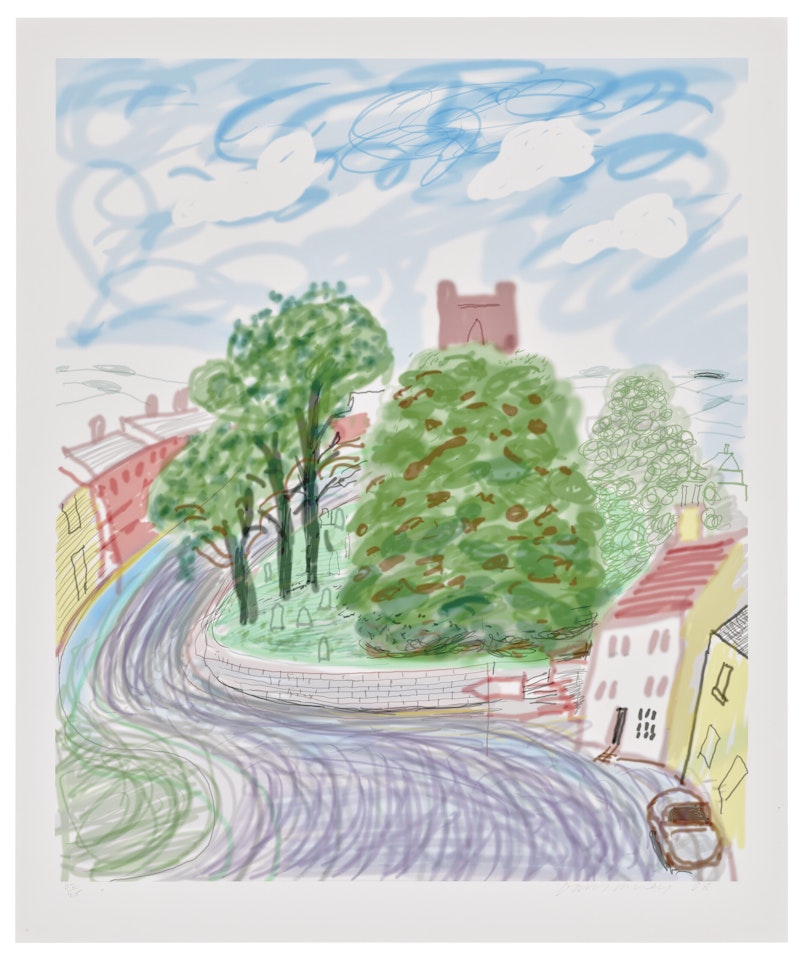 Kilham with Church by David Hockney