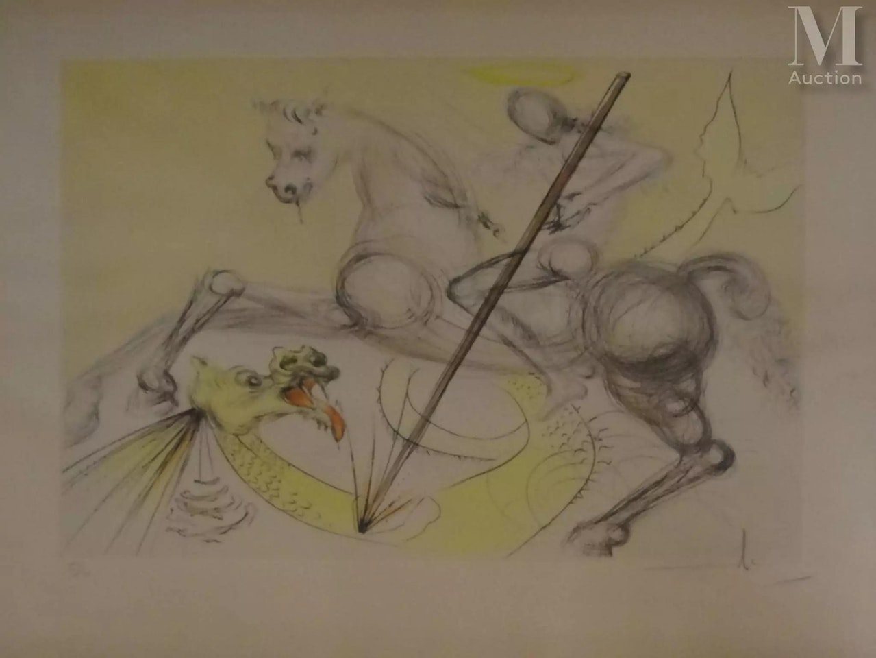 SAINT GEORGE AND THE DRAGON by Salvador Dali