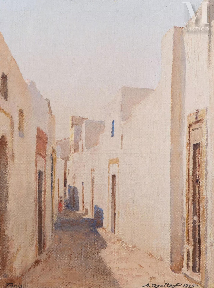 Street in the shade by Alexandre Roubtzoff