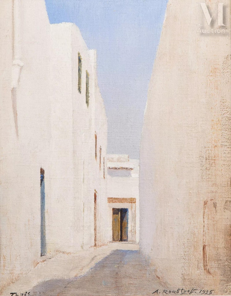 Street in the sun, Tunis by Alexandre Roubtzoff