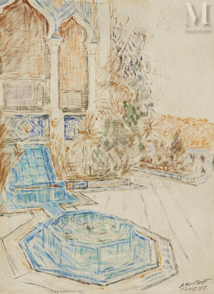 Persian Villa by Alexandre Roubtzoff