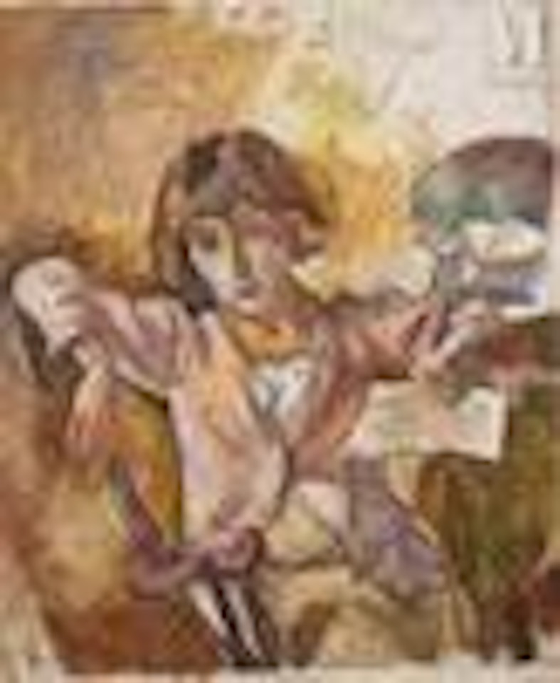 Portrait of Hermine David in pink / Cuban Characters by Jules Pascin