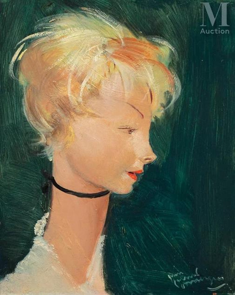 Portrait of a woman by Jean Gabriel Domergue