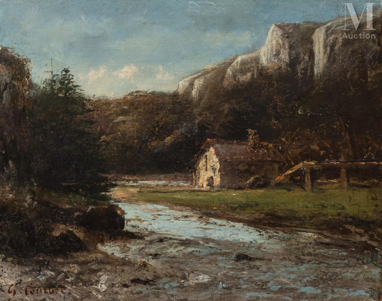 Valais landscape in the surroundings of Saillan by Gustave Courbet